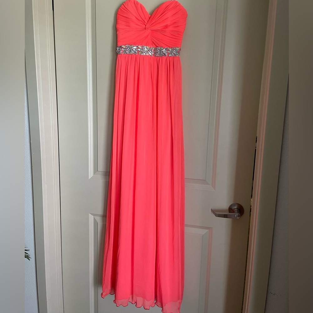 Coral Prom Dress, size 1.